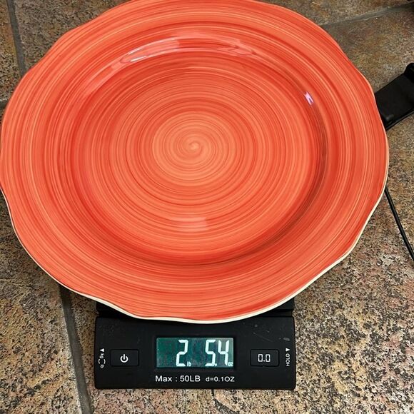 Franciscan Flora Rosa Red Charger Plate Portugal 12 In Round Scalloped Swirl - Picture 6 of 6